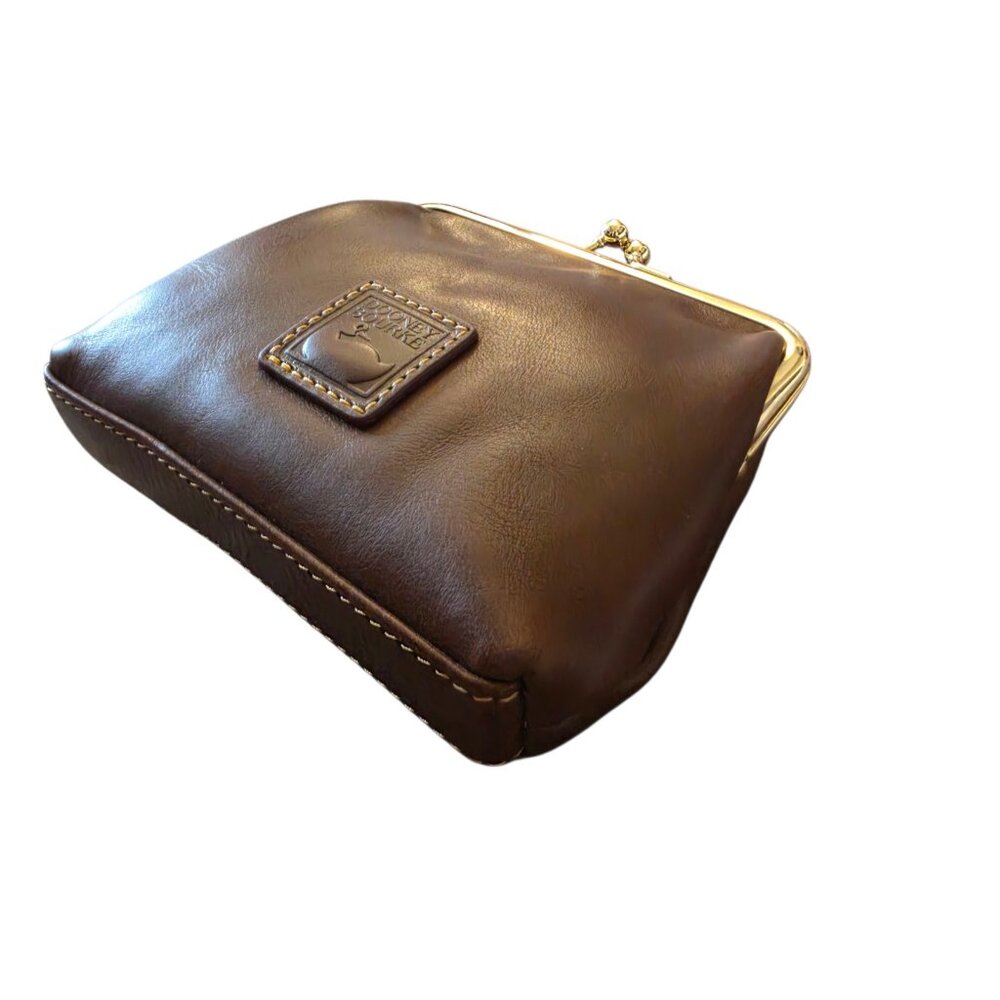 Dooney & Bourke Florentine Leather Kisslock Coin Purse Wallet Brown 9Y1407 NWT - Picture 12 of 16